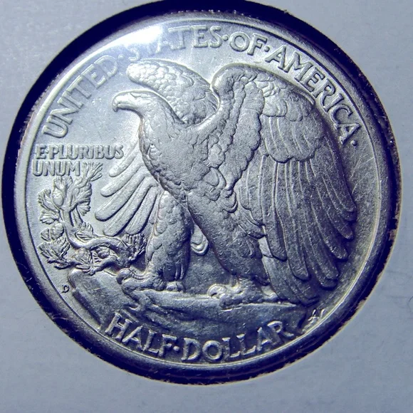 1945-D Walking Liberty Half Dollar - Picture 2 of 2